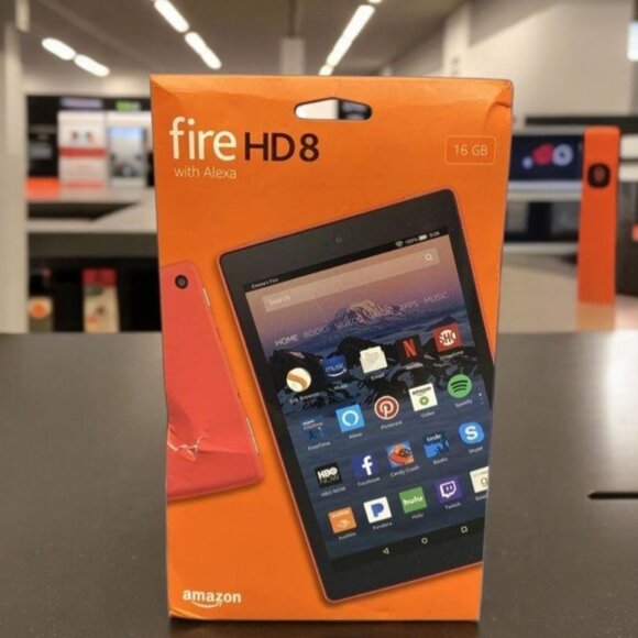 Amazon Fire HD 8 (7th Gen) 16GB Punch Red Tablet, New/Sealed - Picture 1 of 5